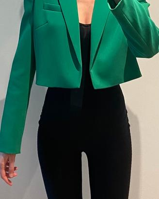 Giacca corta verde Pinko, tg 40