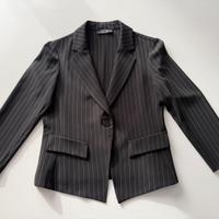 Giacca Donna nera righe bianche tg40 (Allegra)