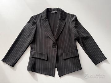 Giacca Donna nera righe bianche tg40 (Allegra)