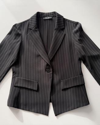 Giacca Donna nera righe bianche tg40 (Allegra)