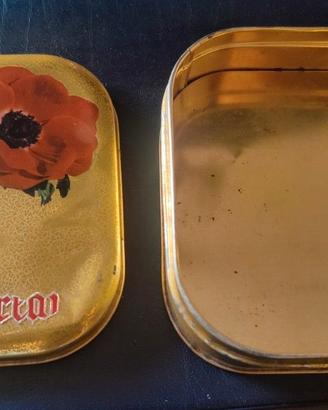 Scatola di latta vintage I due anemoni Sperlari
