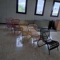 SET SEDIE COLORATE IN FIBRA SINTETICA DA GIARDINO