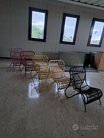 SET SEDIE COLORATE IN FIBRA SINTETICA DA GIARDINO