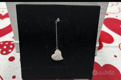 Orecchino argento cuore