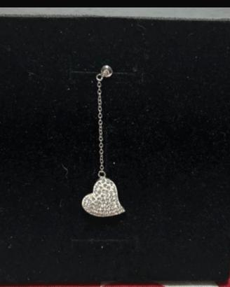 Orecchino argento cuore