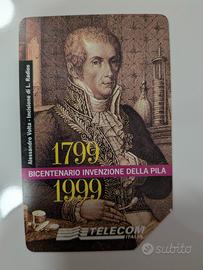 scheda telefonica  Alessandro volta bicentenario