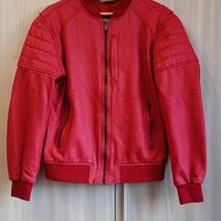 Bomber biker rosso Zara Uomo imbottito taglia L