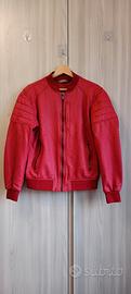 Bomber biker rosso Zara Uomo imbottito taglia L