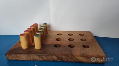 Tris gioco da tavolo in legno massello
