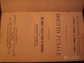 Libri DIRITTO ITALIANO vintage edizioni anni 1865/