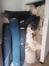 TESSUTI COTONE 100% JERSEY BLU E GREGGIO