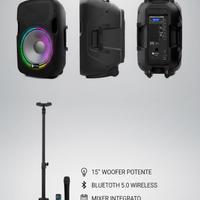 Stereo cassa Bluetooth cantatu karaoke altoparlant