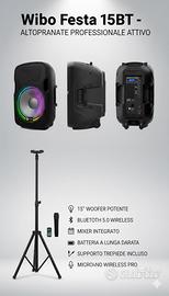 Stereo cassa Bluetooth cantatu karaoke altoparlant