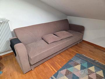 Divano letto 1 piazza e mezza con contenitore 