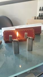 Coppia Accendini Cartier Argento e oro