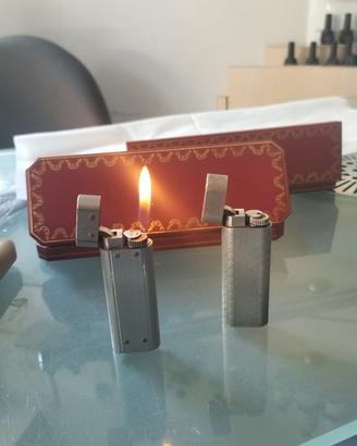Coppia Accendini Cartier Argento e oro