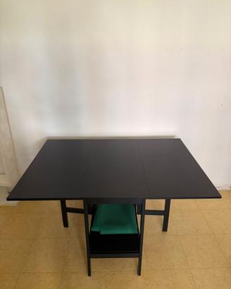 Tavolo ribalta IKEA-135x90x75-nero-piccolo graffio