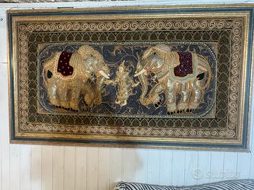 quadro etnico con elefanti - elegante da parete