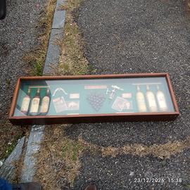 VETRINETTA BACHECA IN LEGNO VINI E CAVATAPPI