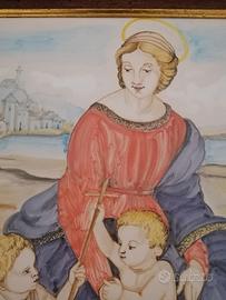Quadro Arte Sacra Ceramica Italiana