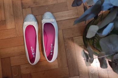 Ballerine Le Babe, in pelle panna e argento n. 39