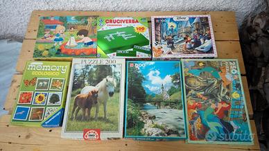 Puzzle Memory Cruciverba giochi vari da tavolo