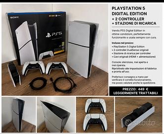 Ps 5 digital edition + 2 controller + ricarica