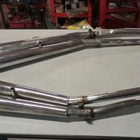 Pedane arretrate in acciaio cromato con cambio a b