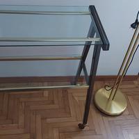 mobile porta tv in cristallo e legno 