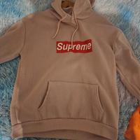 Felpa con dicitura Supreme colore rosa taglia M