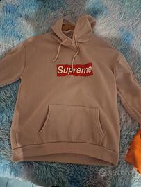 Felpa con dicitura Supreme colore rosa taglia M