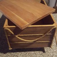 scatola legno con ruote