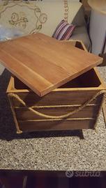 scatola legno con ruote