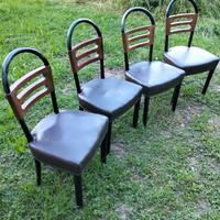 N° 4 sedie vintage anni 50 in legno