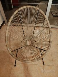 Sedia stile Acapulco design moderno vintage