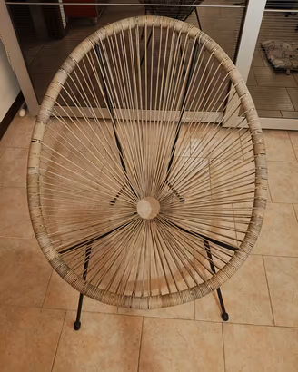 Sedia stile Acapulco design moderno vintage