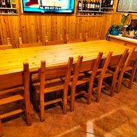 Taverna tavolo sedie mobile cassapanca 