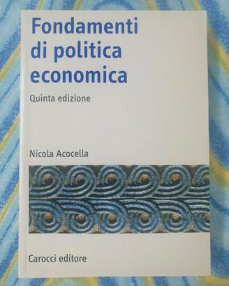 Libro "Fondamenti di politica economica"
