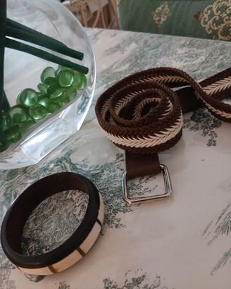 Cintura bicolore e bracciale etnico