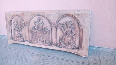 BASSORILIEVO IN TERRACOTTA REFRATTARIA cm 77 x 31 