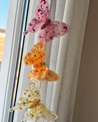 Lotto Farfalle Decorative con Clip