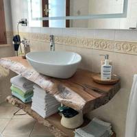 TOP BAGNO, TAVOLI, MENSOLE IN LEGNO MASSELLO