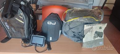 borsa serbatoio, gamba, navigatore copri moto