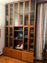 Libreria con ante in vetro