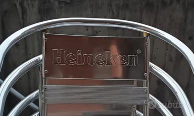 SEDIE TAVOLO SET HEINEKEN BAR METALLO DA ESTERNO