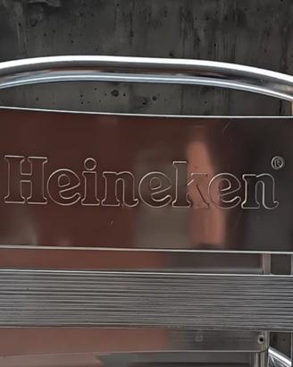 SEDIE TAVOLO SET HEINEKEN BAR METALLO DA ESTERNO