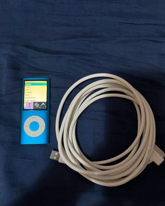 Apple iPod nano 4ª gen A1285 blu 8GB vintage