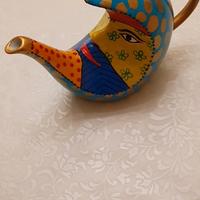 Teiera in ceramica dipinta a mano " Villa D'Este"