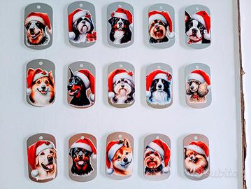 Medaglietta cane personalizzate Natale 