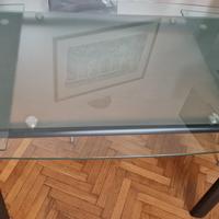 Tavolo cristallo con sedie Calligaris